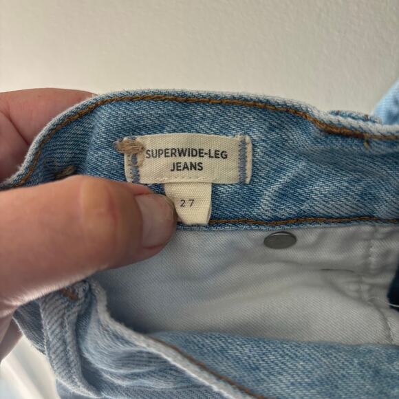 Madewell Superwide-Leg Jeans Light Wash Relaxed Size 27 - Picture 6 of 7